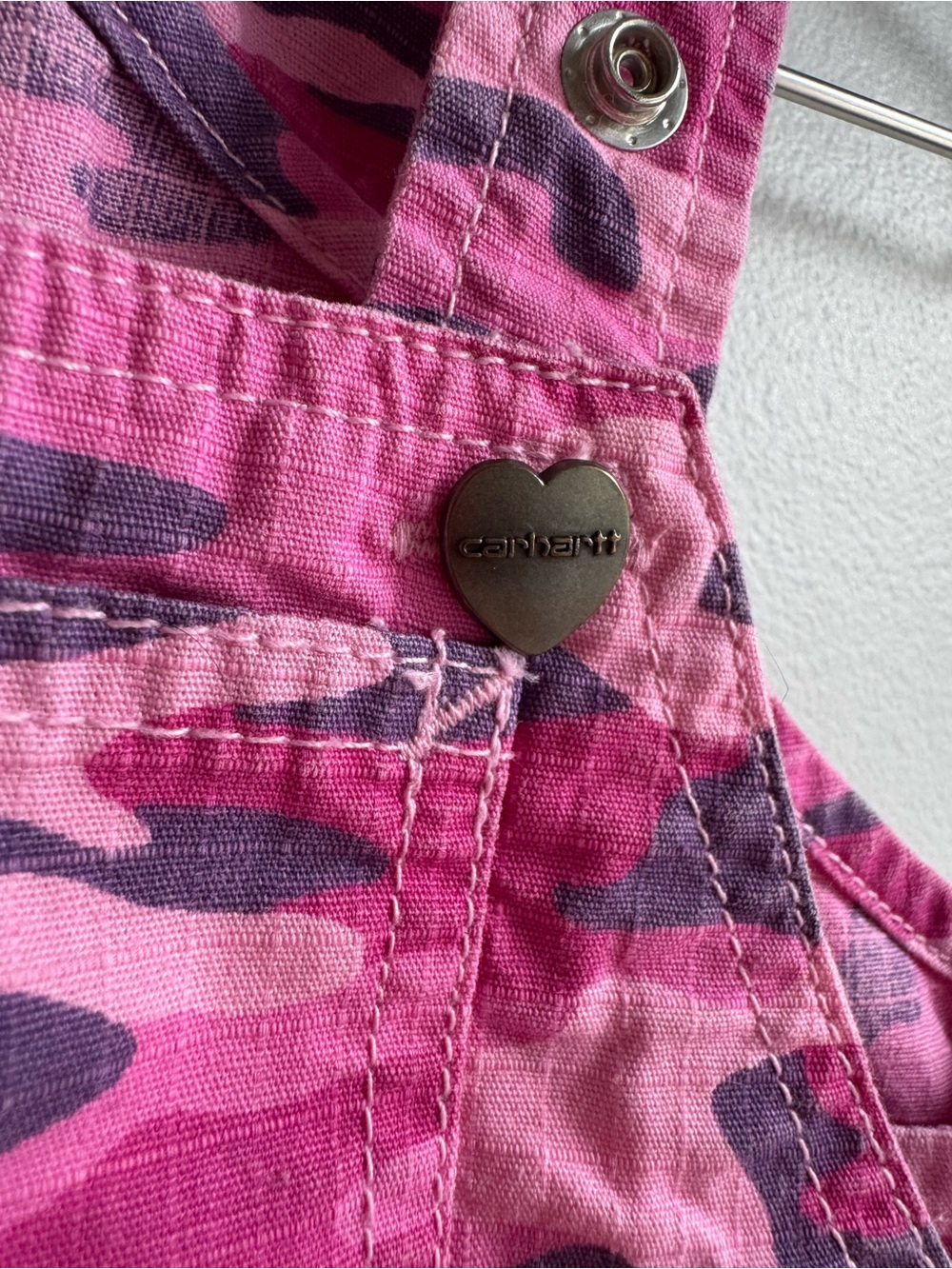 Carhartt Baby Girl Camo Overalls Infant Sz 6 Months Pink Camouflage 100% Cotton - Picture 3 of 10